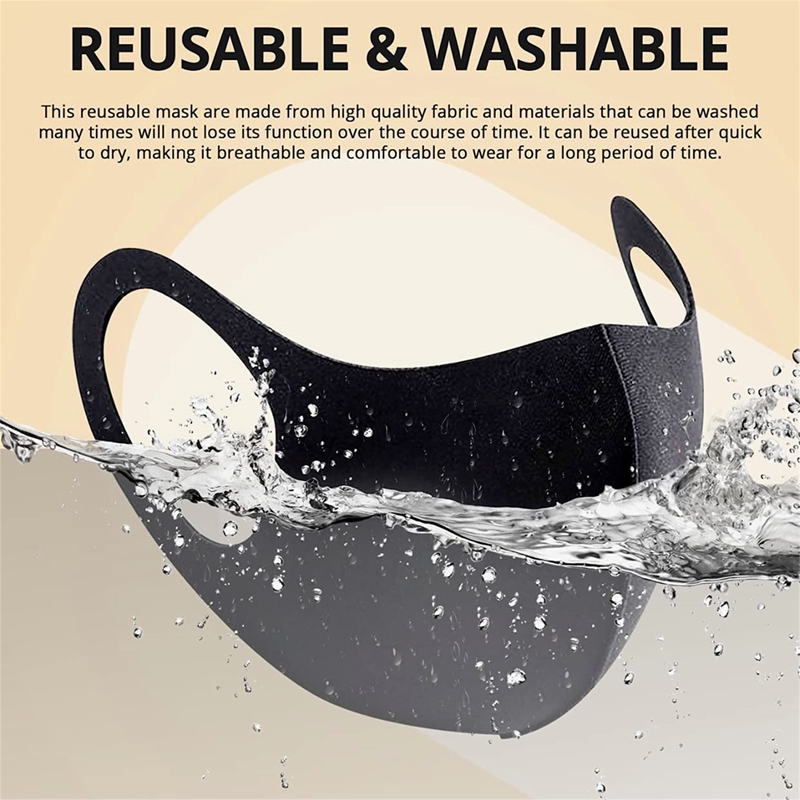 Cloth Face Mask Washable - 5/10 Uds moda sólida Earloop máscara